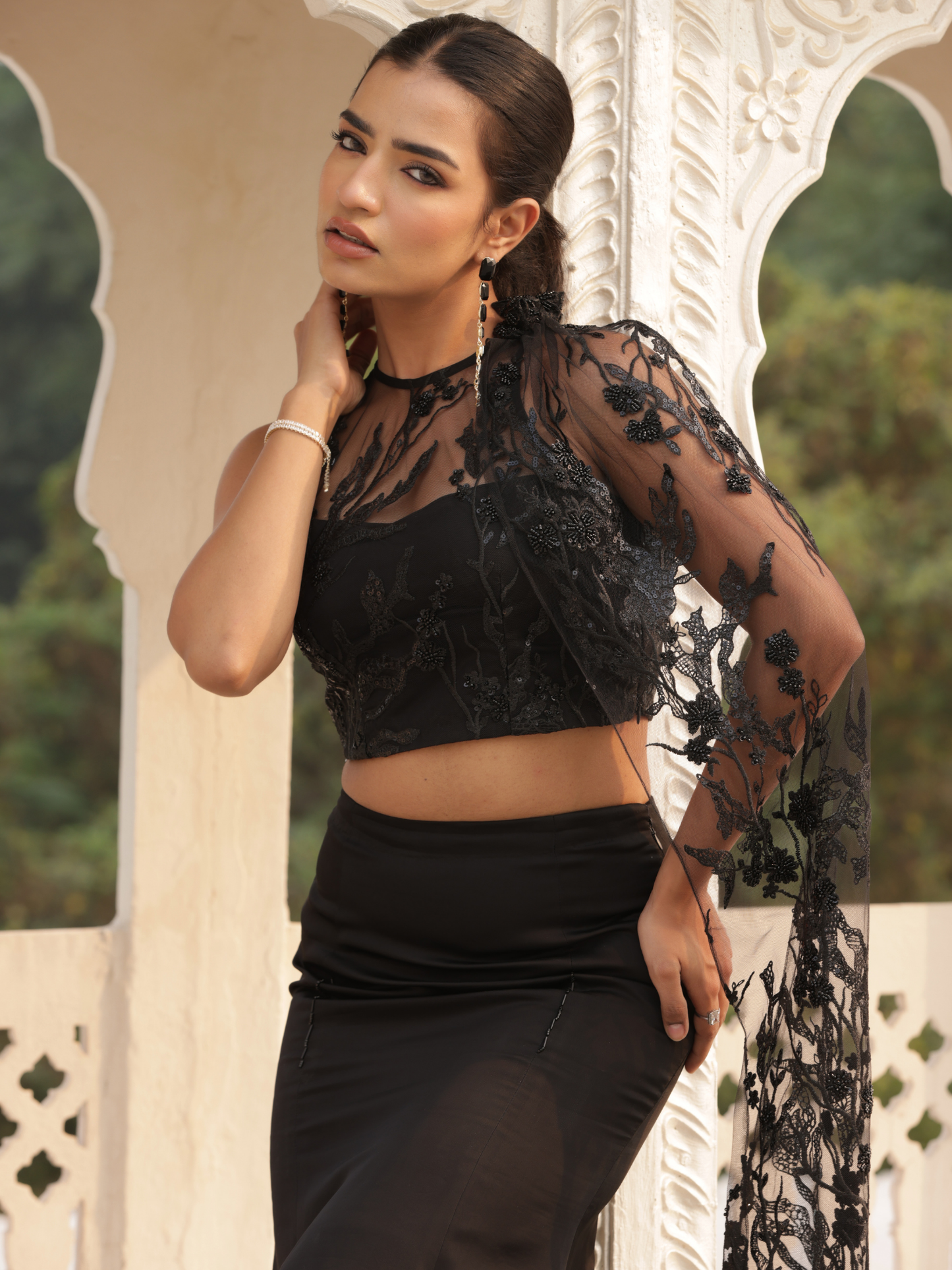 Bling Top Veil & Skirt Set