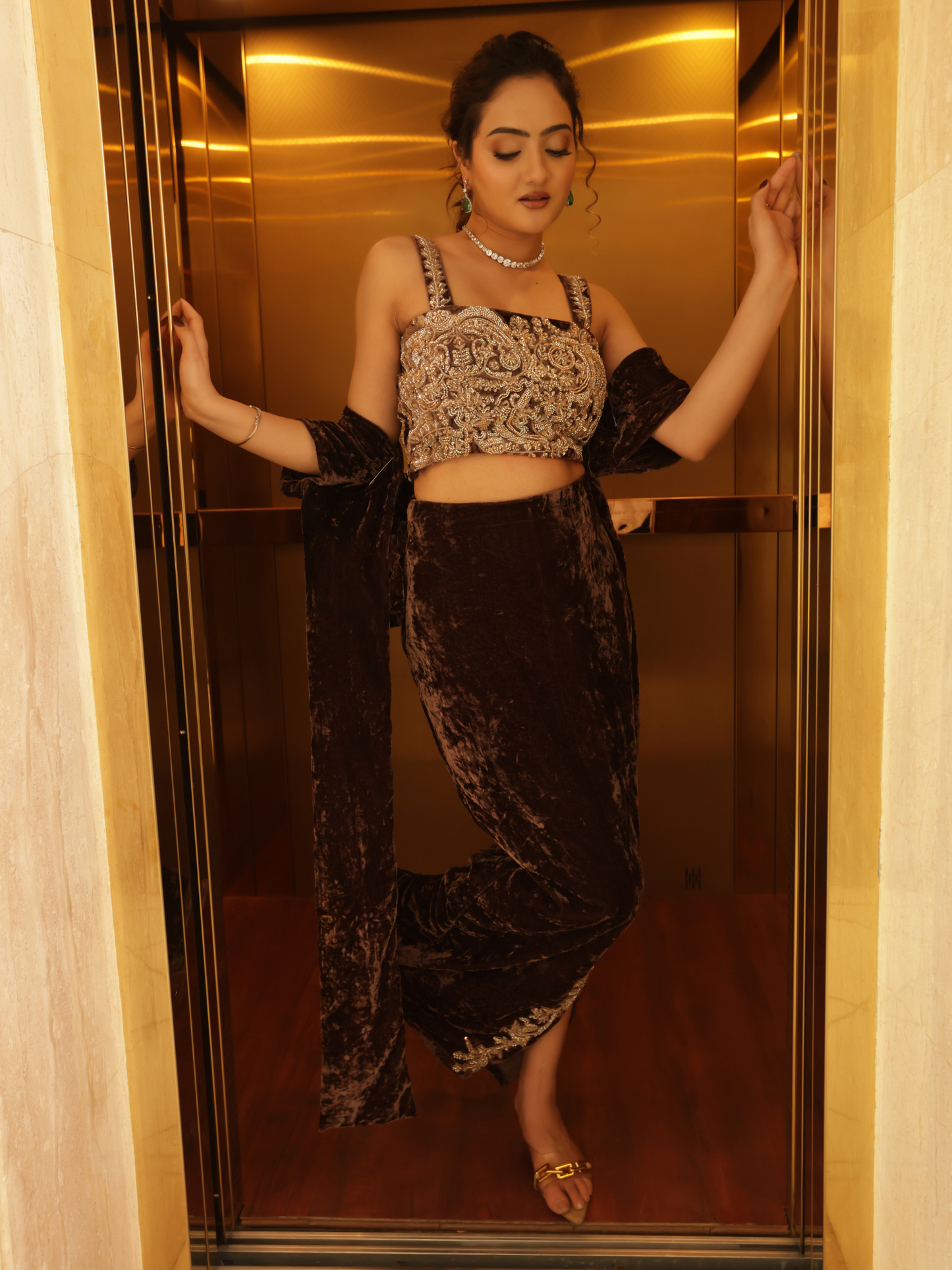 High Waist Skirt Set