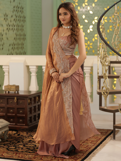 Kaftan Saree Set