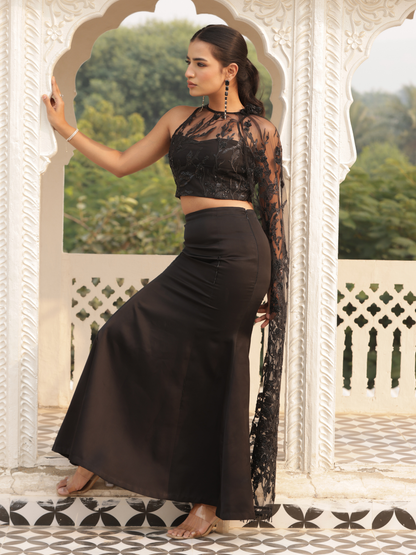 Bling Top Veil & Skirt Set