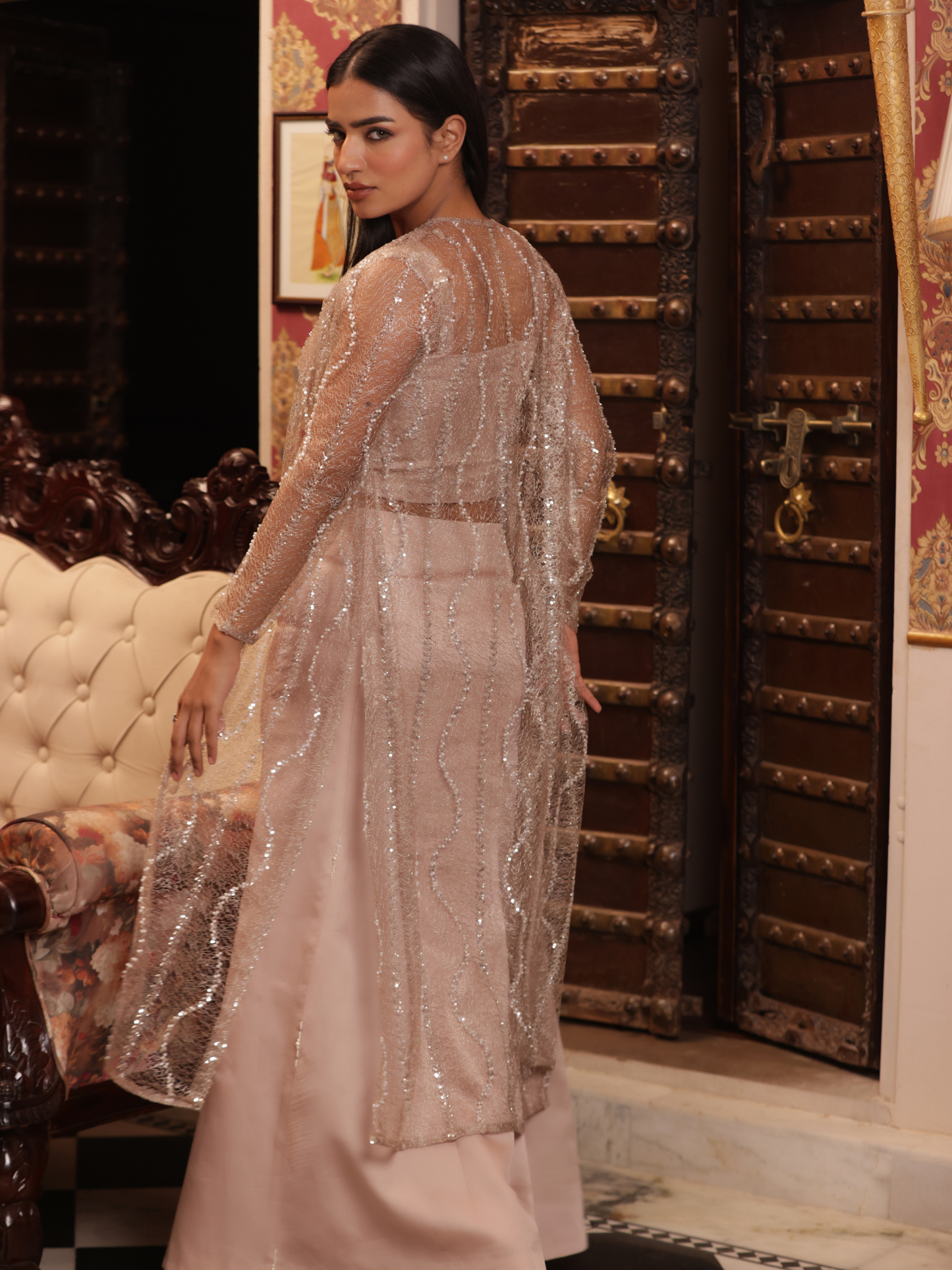 Pellet Pastel Skirt Lehenga Set With Jacket