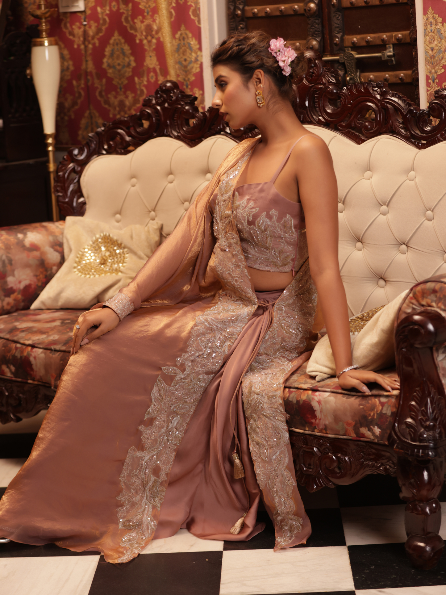 Tussah Drape Set
