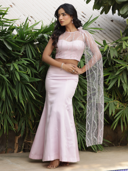 Bling Top Veil & Skirt Set