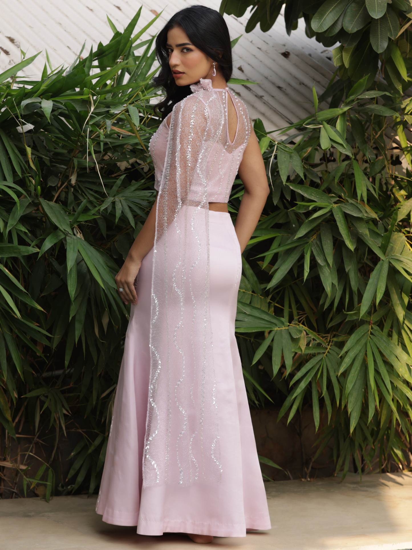 Bling Top Veil & Skirt Set