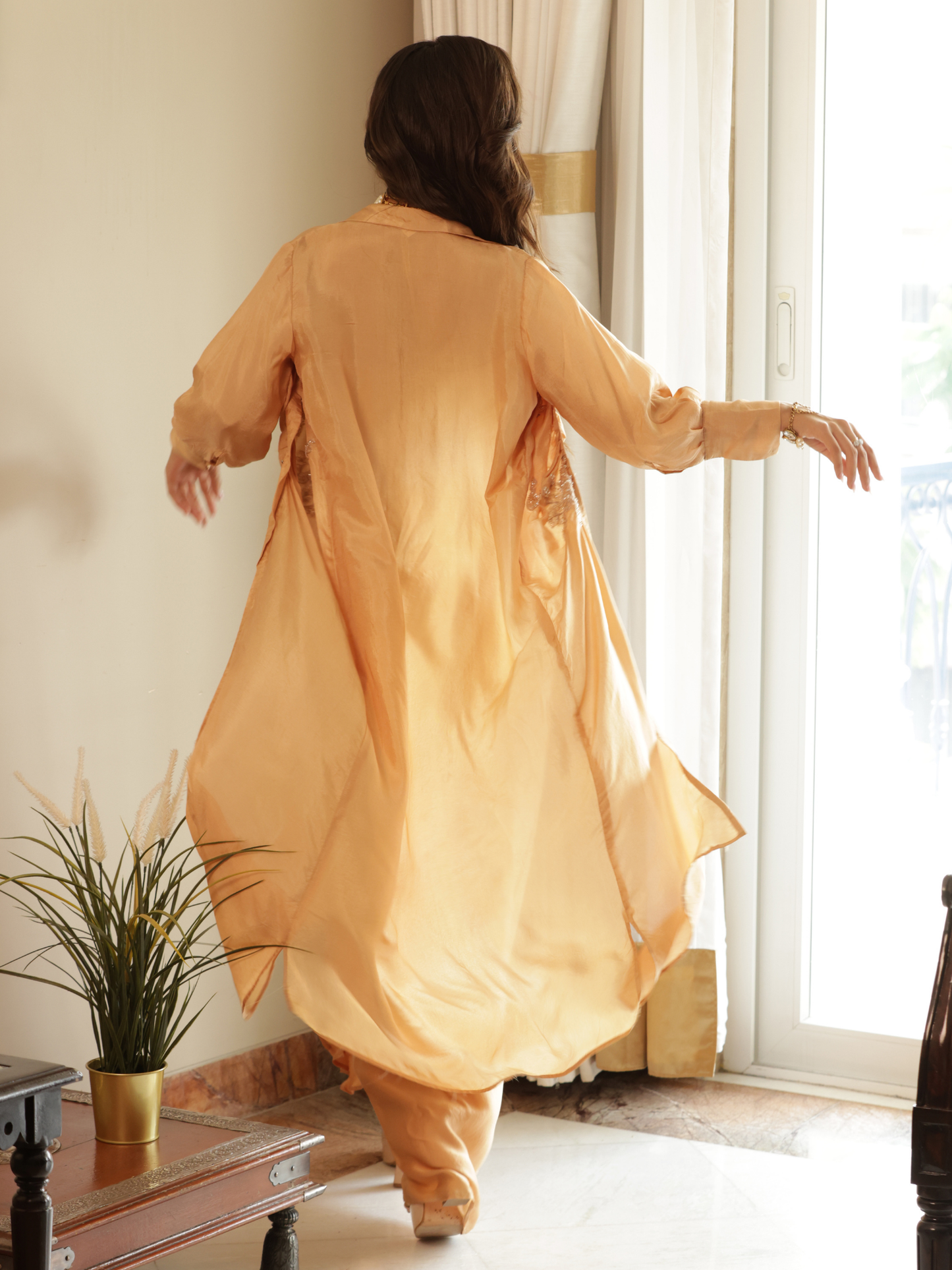 Jacket Skirt Drape Set