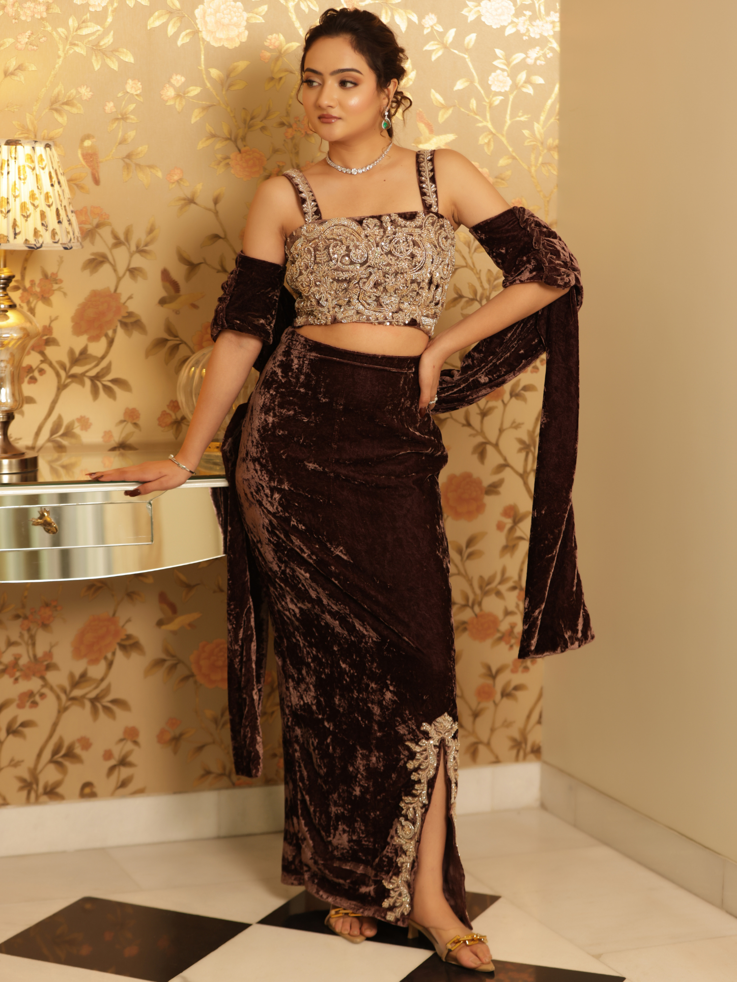 High Waist Skirt Set