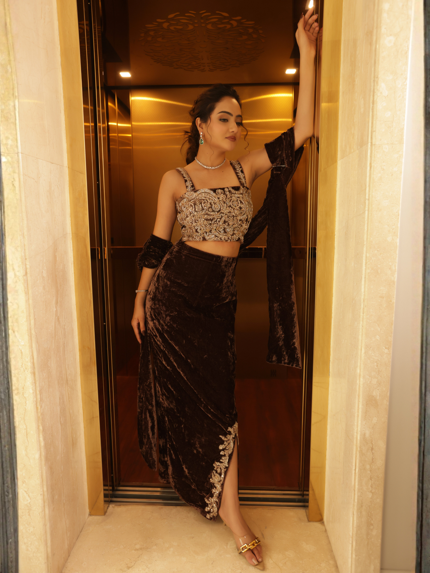 High Waist Skirt Set