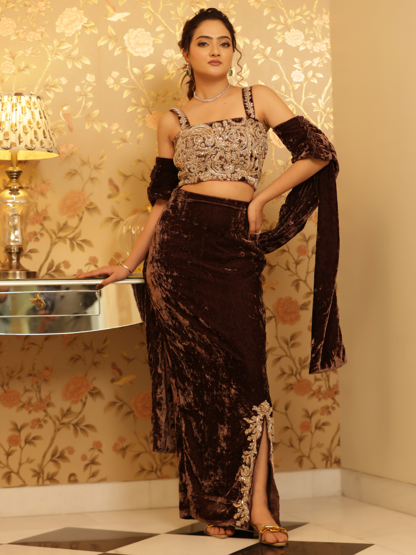 High Waist Skirt Set