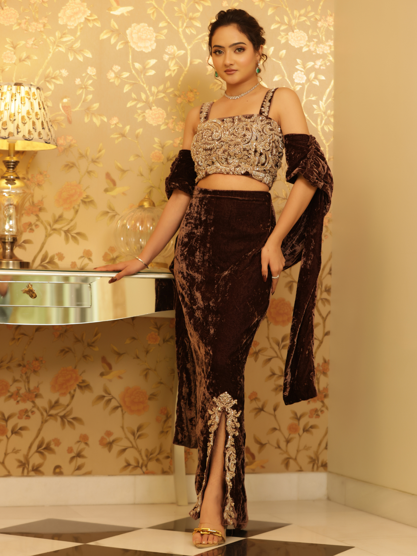 High Waist Skirt Set